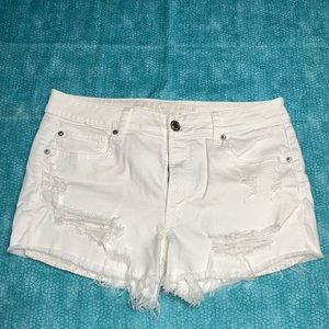 American Eagle White Jean Shorts